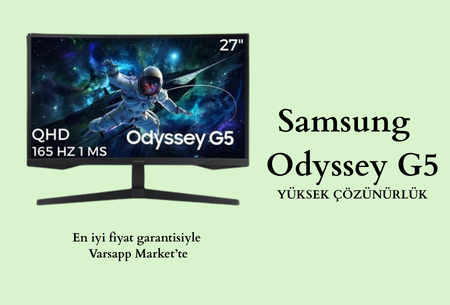 Samsung Odyssey G5 27” WQHD: Detayı Görmek İsteyenler İçin Bir Oyun Monitörü