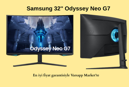 Samsung 32'' Odyssey Neo G7 1ms GTG 165Hz UHD Curved Gaming Monitör