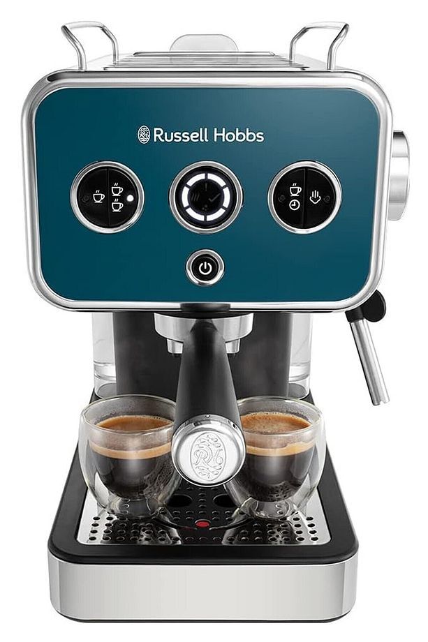 Russell Hobbs Espresso Makinesi Distinctions Paslanmaz Çelik Okyanus Mavisi – Outlet