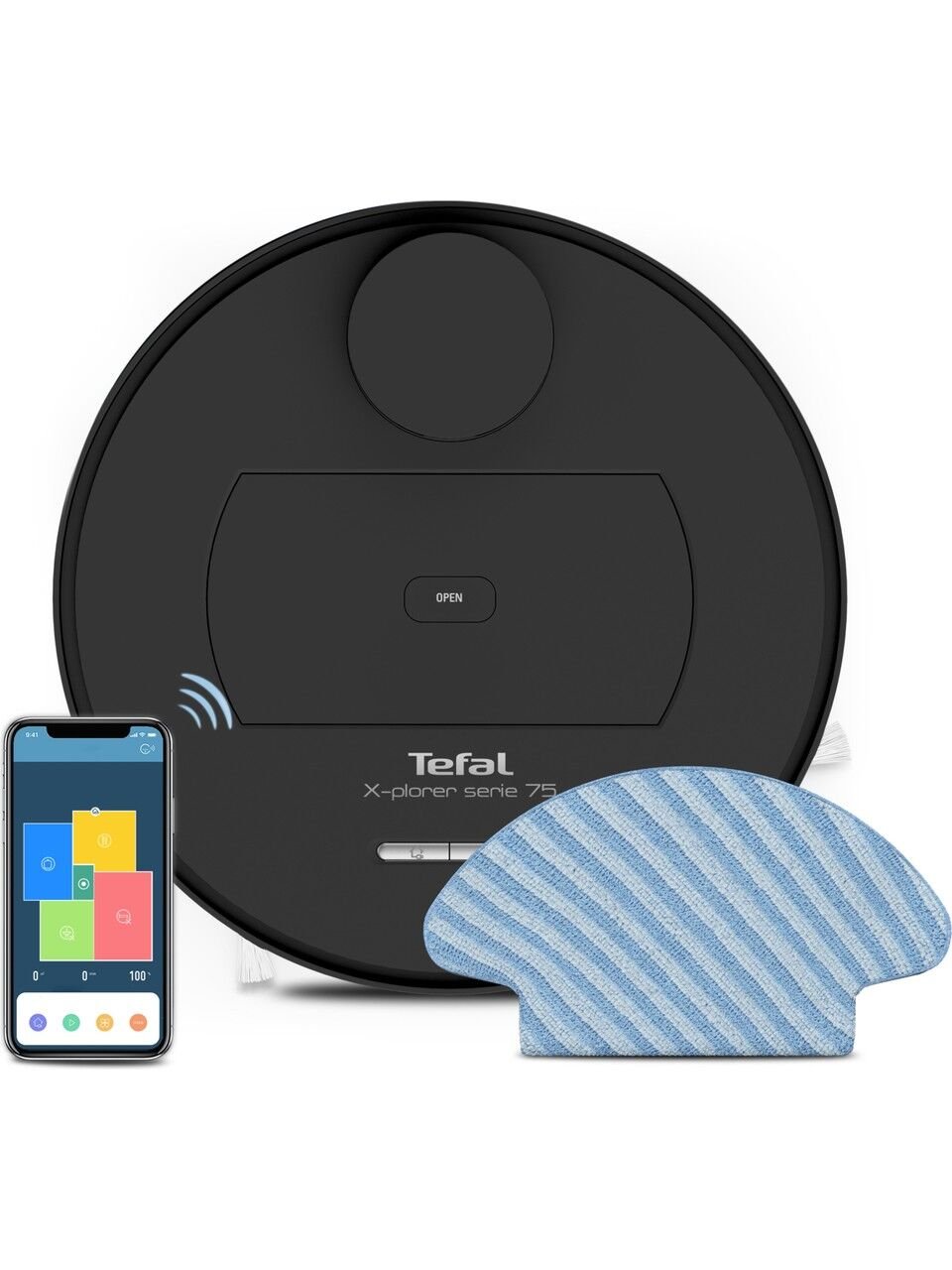 Tefal RG7675 X-Plorer Serie 75 Mop Özellikli Akıllı Robot Süpürge Evcil Hayvan Dostu – Outlet