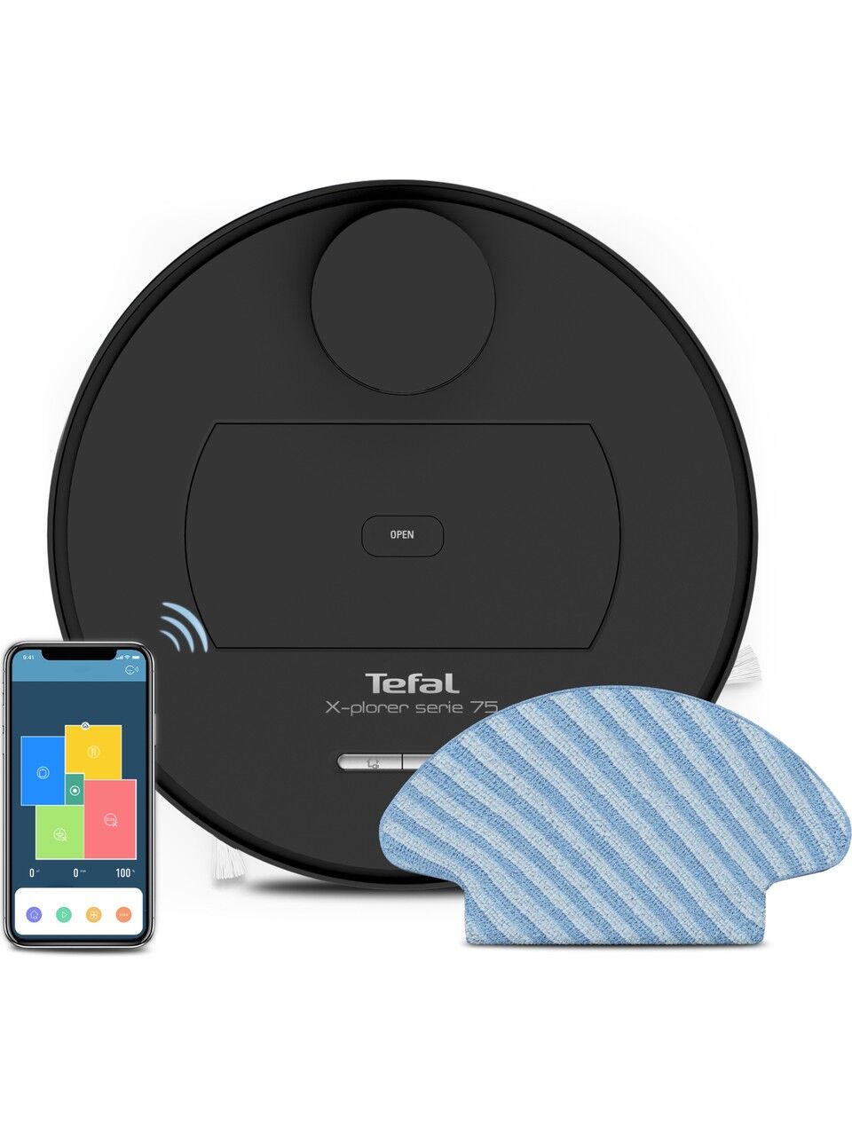 Tefal RG7675 X-Plorer Serie 75 Mop Özellikli Akıllı Robot Süpürge Evcil Hayvan Dostu – Outlet