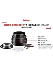 Tefal Ingenio SimpleCook 1X Büyük Tava Tencere Seti - 12 Parça – Outlet