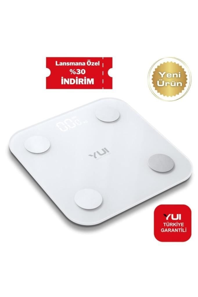 Yui KB12 Plus Şarjlı Yağ Ölçer Fonksiyonlu Akıllı Bluetooth Tartı Teşhir