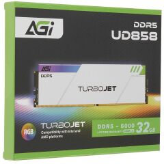 Agi Turbolet UD858 DDR5 Turbojet Rgb 32 Gb 2x16 6000 MT/s CL30 Beyaz