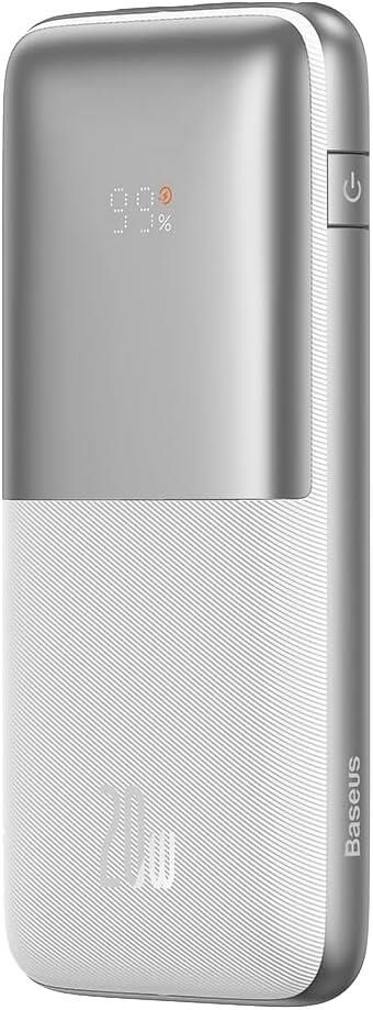 Baseus Bipow Pro Overseas 10000 mAh 20W Dijital Ekranlı Powerbank Beyaz Teşhir