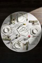 Karaca Red Carpet Collection Stream Bone Geo 59 Parça 12 Kişilik Yemek Takımı Gold Outlet