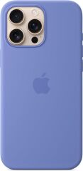 iPhone 16 Pro Max için MagSafe özellikli Silikon Kılıf Mor Menekşe