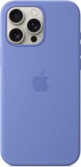 iPhone 16 Pro Max için MagSafe özellikli Silikon Kılıf Mor Menekşe