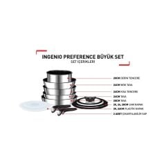 Tefal Ingenio Preference 3X Titanium Tava ve Tencere Seti 12 Parça (Teşhir & Outlet)