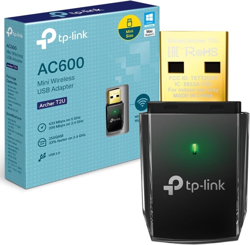 TP-Link Archer T2U 600 Mbps Kablosuz Ağ Adaptörü Teşhir