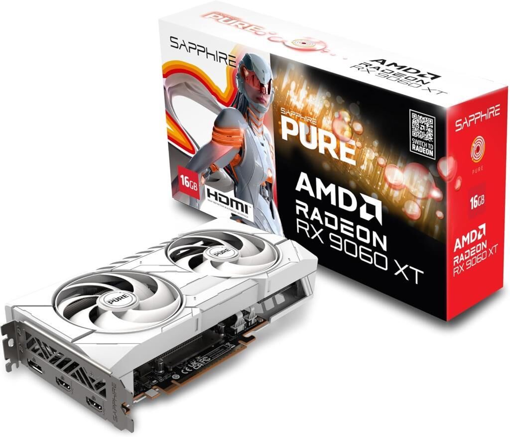 Sapphire Radeon RX 9060 XT PURE 16GB GDDR6 128 Bit Ekran Kartı