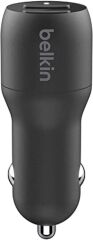 Belkin 24W 2 Port USB Siyah Hızlı Araç Şarj Cihazı Teşhir