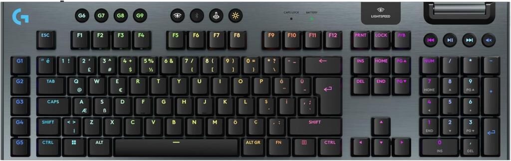 Logitech G915 X Lightspeed 920-012676 RGB Tactile Switch Kablolu/Kablosuz Mekanik Oyuncu Klavyesi Teşhir