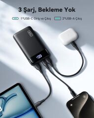 INIU 20W PD3.0 QC4.0 Hızlı Şarj LED Ekran 20000 mAh Taşınabilir Şarj 3A Çıkışlar El Feneri Telefon Pil iPhone Samsung Xiaomi Hu