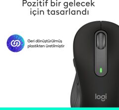 Logitech M650 Signature 910-006236 Siyah Sessiz Büyük Boy Sağ El Optik Kablosuz Mouse Teşhir