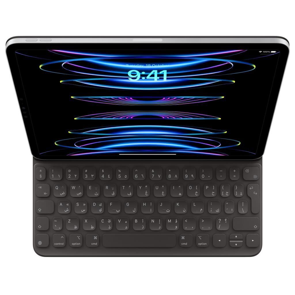 Apple 11 inç iPad Pro (4. nesil) ve 11 inç iPad Air (M2) için Smart Keyboard Folio - Arapça MXNK2AT/A