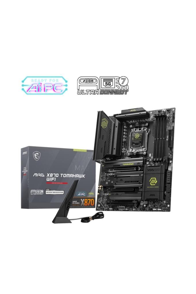 MSI MAG X870 Tomahawk Wi-Fi AMD AM5 DDR5 ATX Anakart Outlet