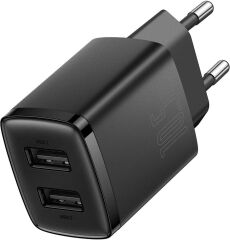 Baseus Compact QC 10.5W USB Siyah Şarj Adaptörü