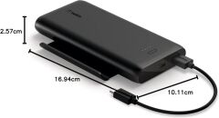 Belkin USB-C Taşınabilir Powerbank, 10000 mAh, 1 USB C Bağlantı Noktası ve 15W'a kadar 2 USB A Bağlantı Noktası, iPhone 14 Pro/14 Pro Max/13, AirPods, iPad, Galaxy S21/Ultra Uyumlu - Siyah Outlet
