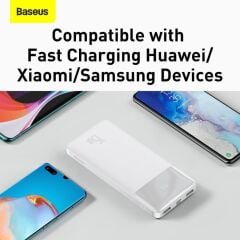 Baseus Bipow Pro Overseas Beyaz 10000 mAh Powerbank