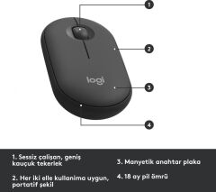 Logitech MK470 Siyah Kablosuz Klavye Mouse Seti - Teşhir