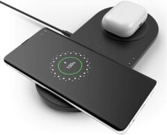 Belkin WIZ002VF Dual 10 W Kablosuz Şarj Cihazı Siyah Teşhir