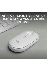 Logitech Pebble 2 M350S 910-007013 Beyaz Sessiz Optik Kablosuz Mouse