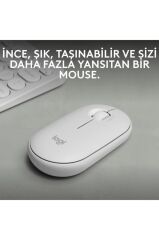 Logitech Pebble 2 M350S 910-007013 Beyaz Sessiz Optik Kablosuz Mouse - Teşhir