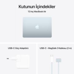 MacBook Air M4 24 GB 512 GB SSD 13.6'' MC6V4TU/A Gök Mavisi Outlet (Açıklamayı Okuyunuz)