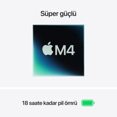MacBook Air M4 24 GB 512 GB SSD 13.6'' MC6V4TU/A Gök Mavisi Outlet (Açıklamayı Okuyunuz)