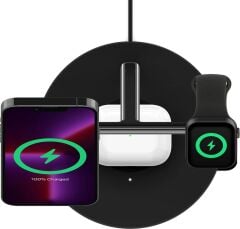 Belkin BoostCharge Pro WIZ009VFBK Siyah 3in1 Kablosuz Hızlı Şarj Aleti Teşhir
