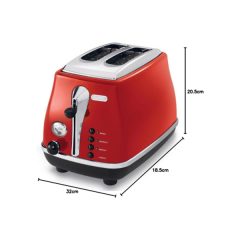 Delonghi CTO2003.R Icona Ekmek Kızartma Makinesi (Teşhir & Outlet) - CTO2003.R