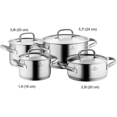 Wmf Gourmet Plus Paslanmaz Çelik 4 Parça Tencere Seti (Teşhir & Outlet)