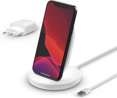 Belkin Boost Charge Kablosuz Şarj Standı 15W (Qi Sertifikalı Hızlı Kablosuz Şarj Cihazı) - Beyaz Outlet