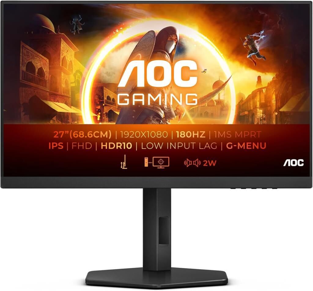 AOC 27G4X 27'' 0.5 ms Full HD Pivot IPS 180 Hz Oyuncu Monitörü - Teşhir