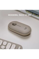 Logitech Pebble M350 910-006751 Bej Sessiz Optik Kablosuz Mouse - Outlet
