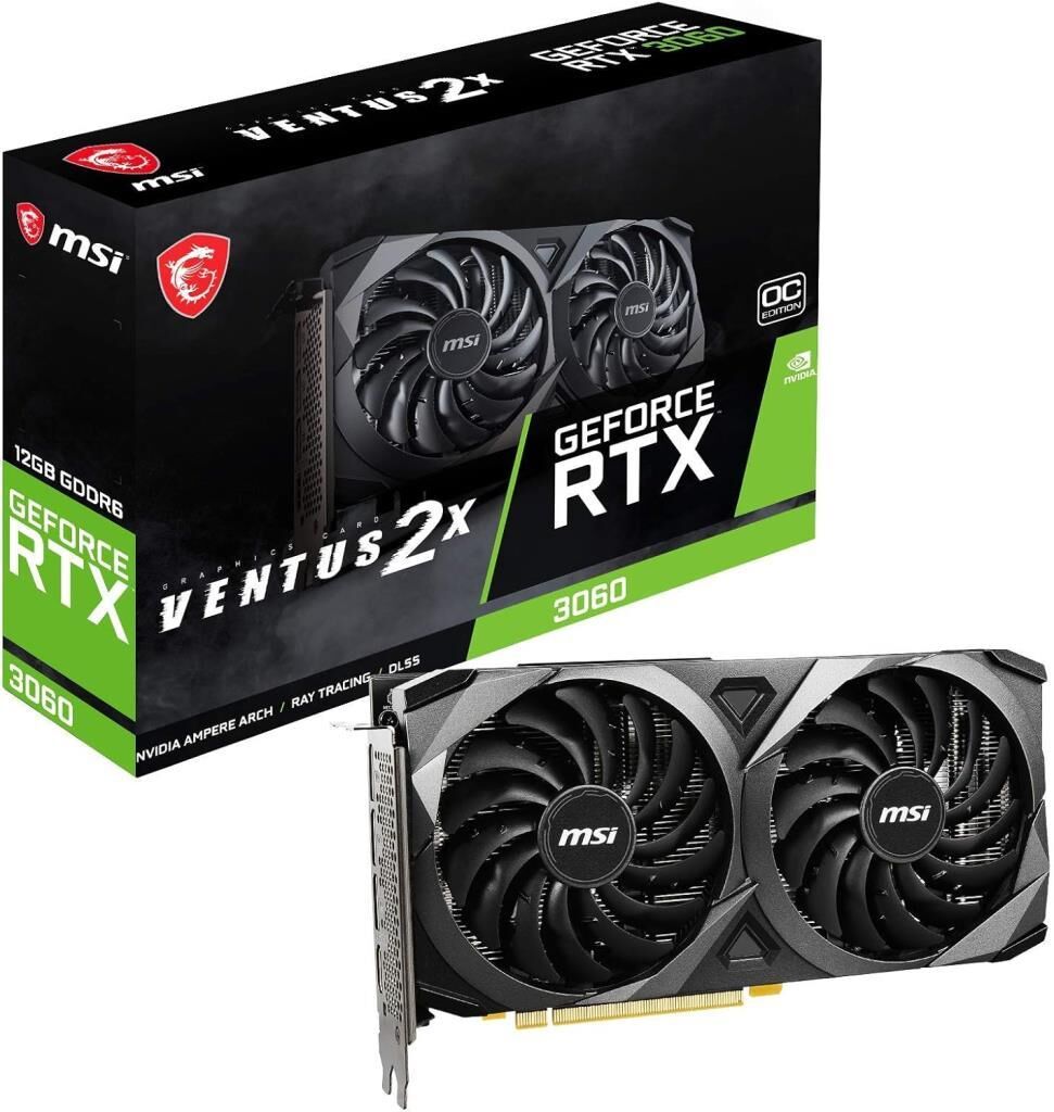 MSI RTX 3060 Ventus 2X 12G OC 192 Bit GDDR6 12 GB Ekran Kartı - Outlet