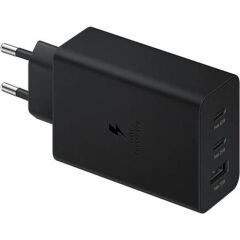 Samsung 3in1 Trio 65W 2xPD + UsbA Ev Tipi Şarj Aleti 3 Çıkışlı(EP-T6350NBEGWW) Outlet