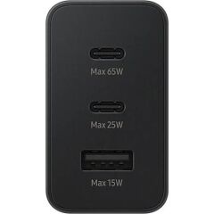 Samsung 3in1 Trio 65W 2xPD + UsbA Ev Tipi Şarj Aleti 3 Çıkışlı(EP-T6350NBEGWW) Outlet