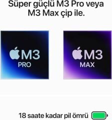 MacBook Pro M3 Max 36 GB 1 TB SSD 14'' MRX83TU/A Gümüş Outlet (Açıklamayı Okuyunuz)