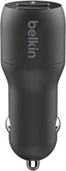 Belkin 24W 2 Port USB Siyah Hızlı Araç Şarj Cihazı Teşhir