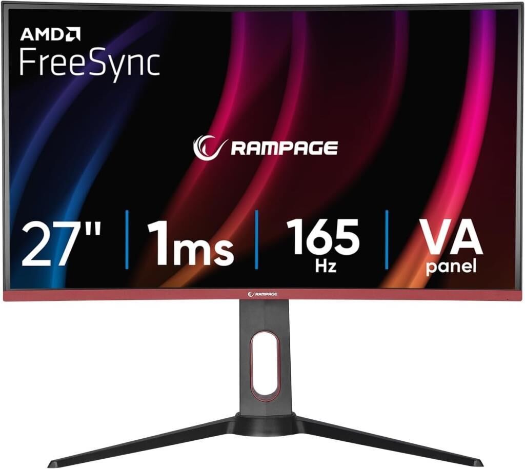 Rampage VOYAGER VY27R165C 27'' 1 ms Full HD FreeSync Curved Pivot Oyuncu Monitörü-Outlet