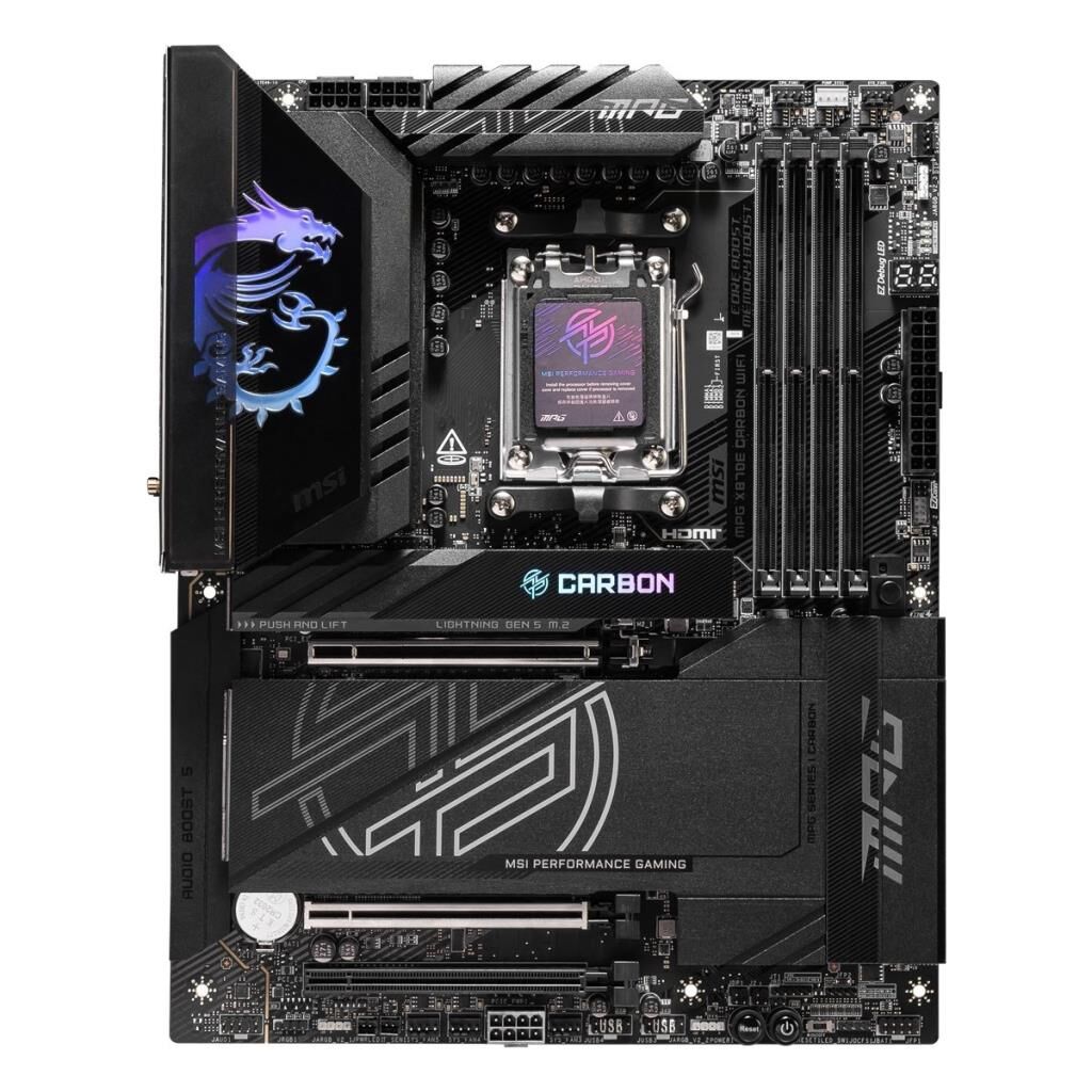 MSI MPG X870E Carbon Wi-Fi AMD AM5 DDR5 ATX Anakart - OUTLET