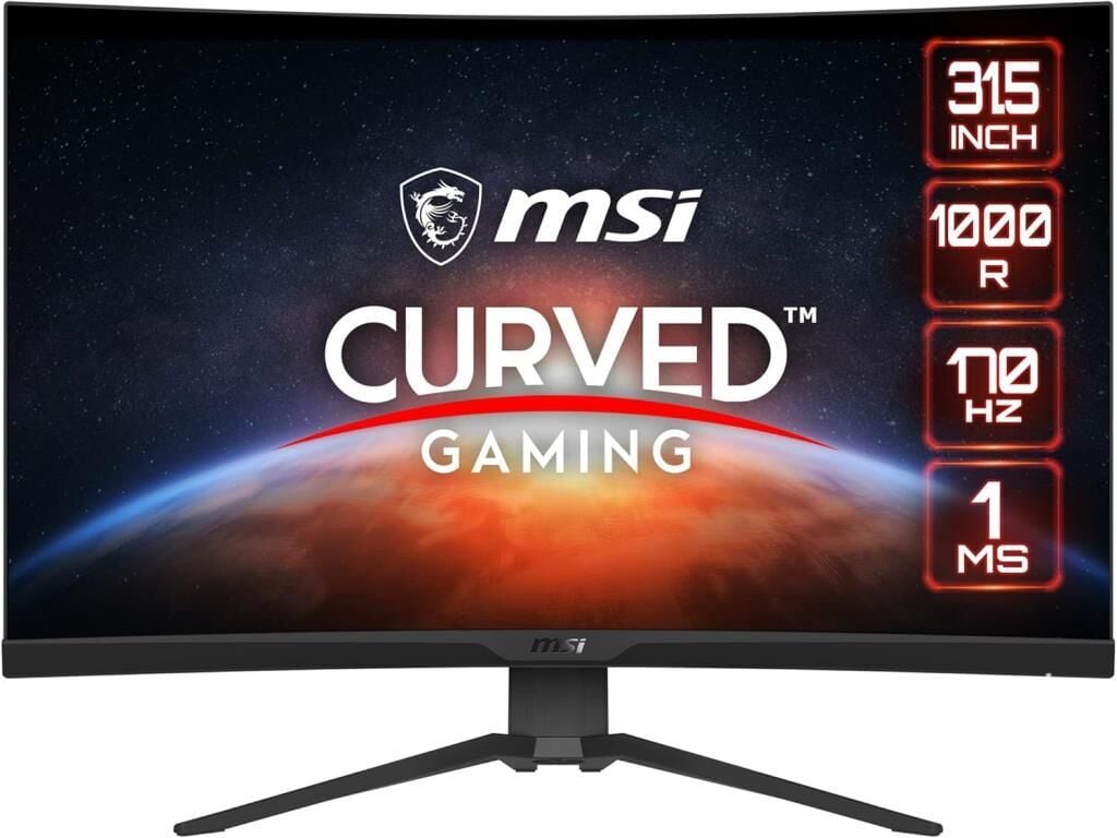 MSI G322CQP 31.5'' 1 ms 2K Curved 170 Hz Oyuncu Monitörü Teşhir