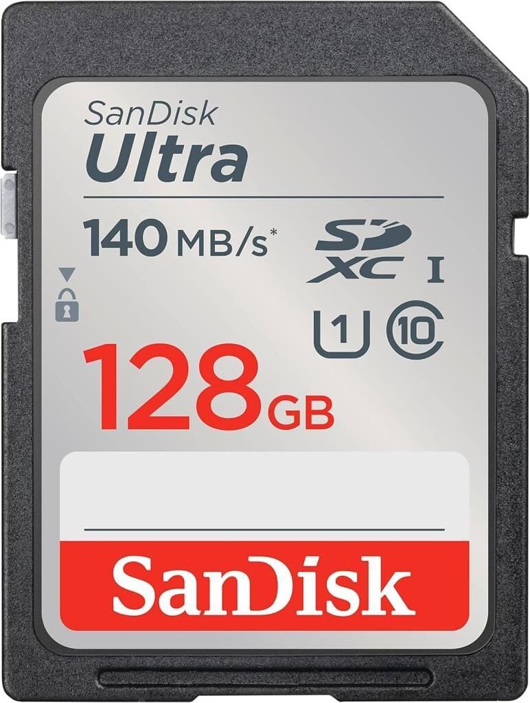 SanDisk 128 GB Ultra SDXC bellek kartı, 140 MB/s'ye kadar, A1 uygulama performansı, UHS-I, Class 10, U1 - Outlet