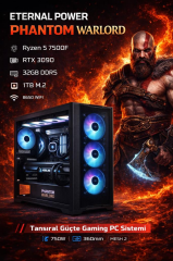Eternal Power WARLORD Ryzen 5 7500F RTX 3090 32GB DDR5 1TB M.2 B650 WIFI 750W 360mm MESH 2 Gaming PC