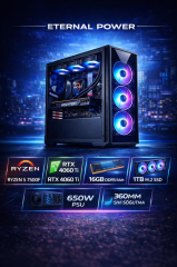 Eternal Power IGNITE Ryzen 5 7500F RTX 4060 Ti 16GB DDR5 1TB M.2 B650M WIFI 650W 360mm Gaming PC