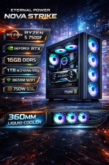 Eternal Power NOVA STRIKE Ryzen 5 7500F RTX 5070 Ti 16GB DDR5 1TB M.2 B650M WIFI 750W 360mm Gaming PC