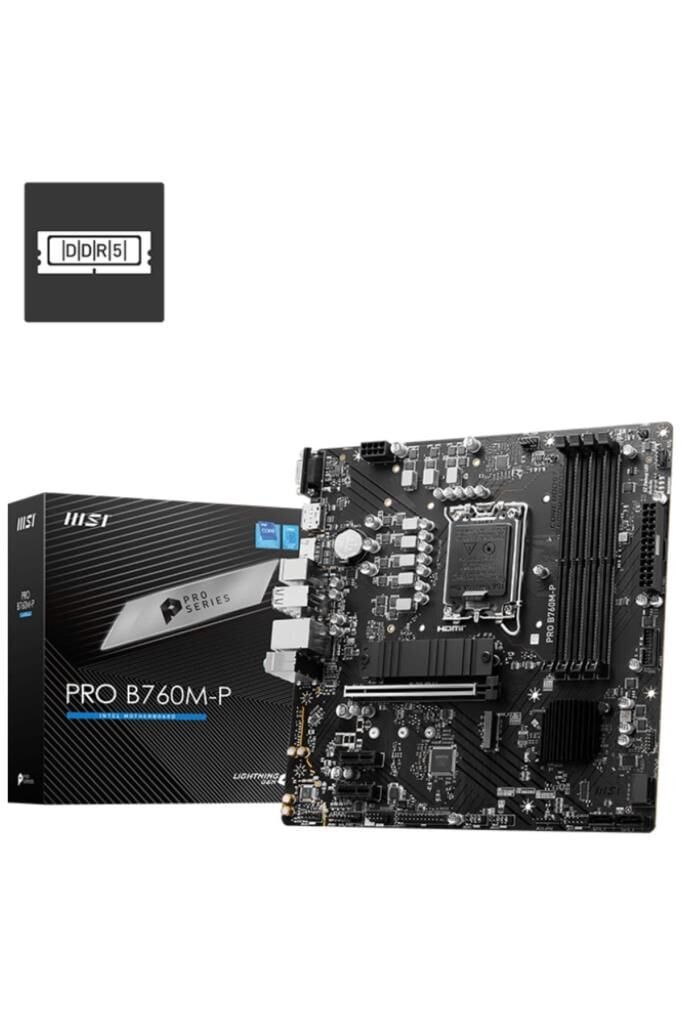 MSI Pro B760M-P Intel LGA1700 DDR5 Micro ATX Anakart Outlet