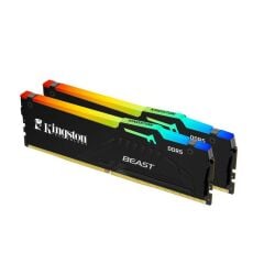 Kingston Beast RGB 64GB (2x32GB) DDR5 6400MHZ CL32 Siyah Ram-KF564C32BBEAK2-64TR